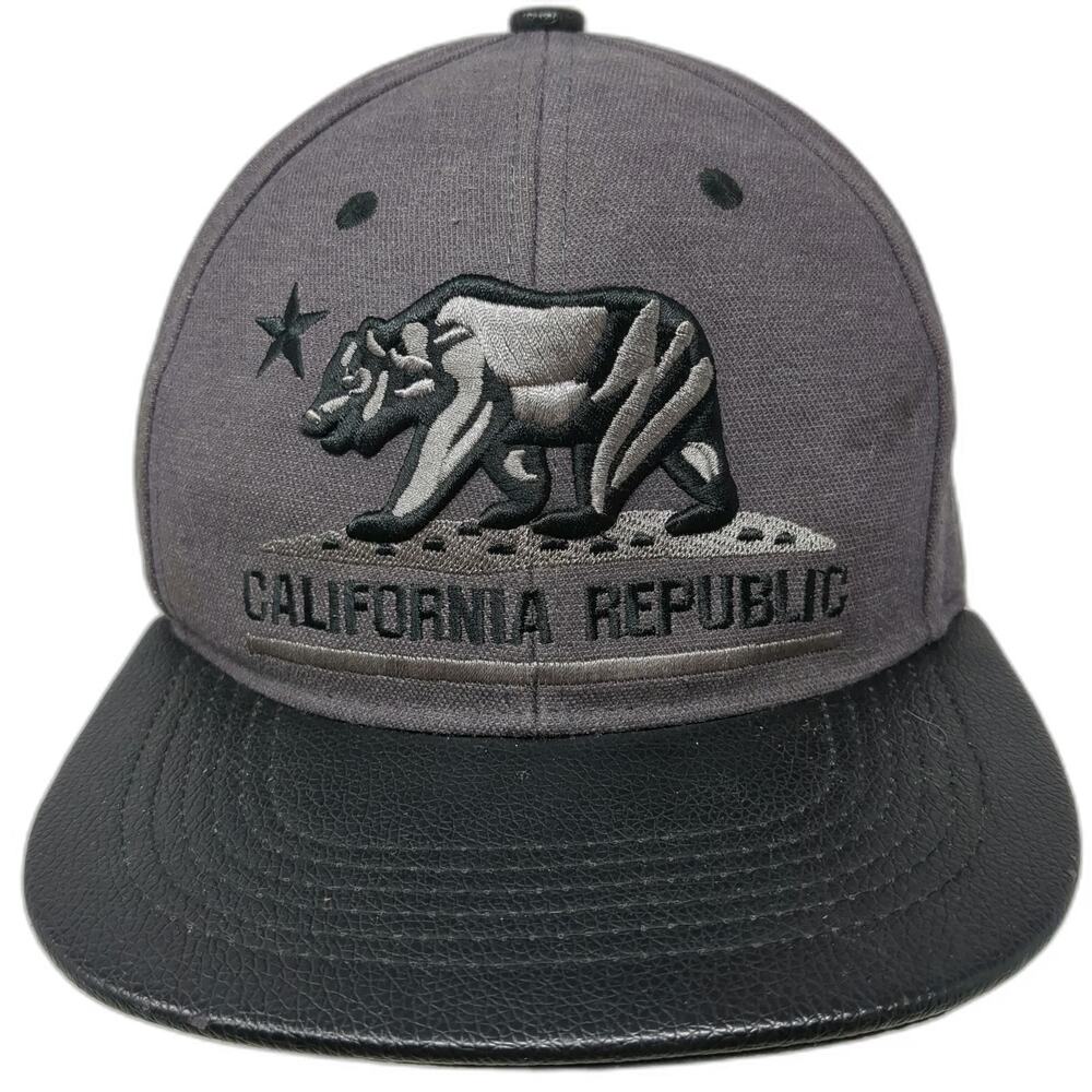 Ace Cap Inc Snapback Purple One Size Hat California Republic Bear Flat Brim